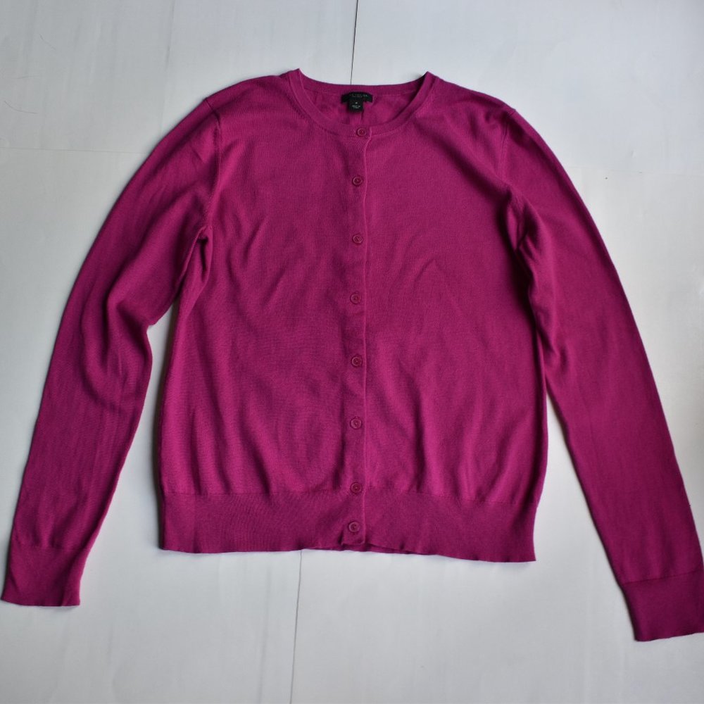 Ann Taylor Magenta Cardigan